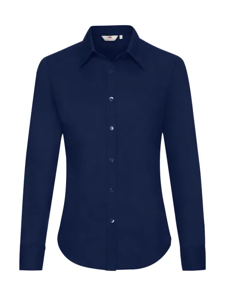  Ladies Oxford Shirt LS - Fruit of the Loom Navy