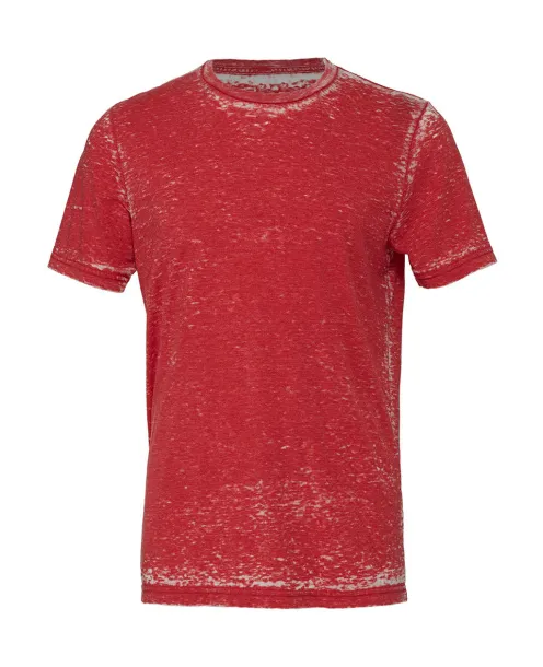  Unisex Poly-Cotton T-Shirt - Bella+Canvas Red Acid Wash