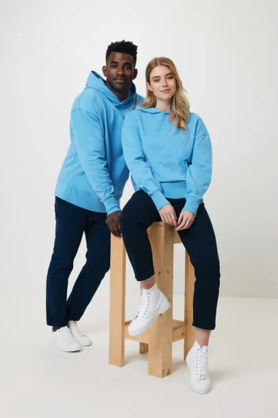  Iqoniq Yoho unisex hoodie od recikliranog pamuka - iqoniq tranquil blue