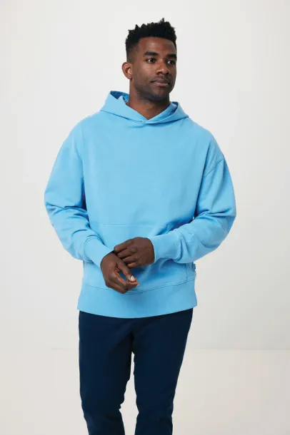  Iqoniq Yoho recycled cotton relaxed hoodie - iqoniq tranquil blue