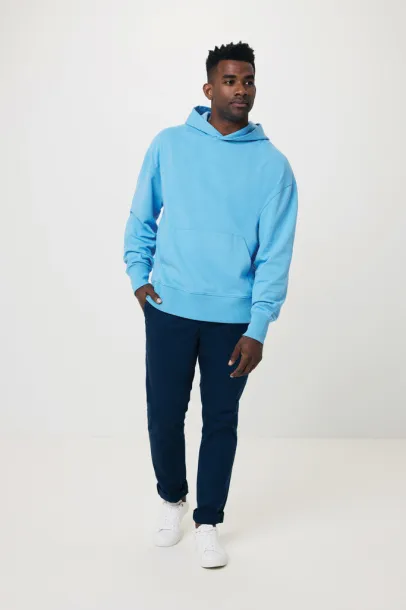  Iqoniq Yoho recycled cotton relaxed hoodie - iqoniq tranquil blue