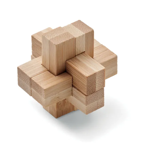 SQUARENATS Bamboo brain teaser puzzle Wood