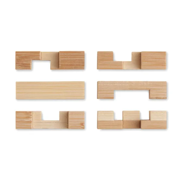 SQUARENATS Bamboo brain teaser puzzle Wood