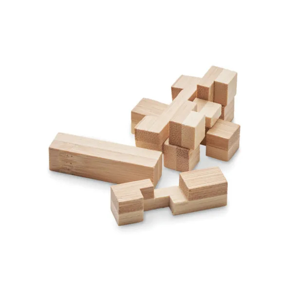 SQUARENATS Bamboo brain teaser puzzle Wood