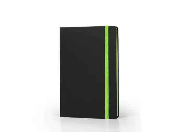 FLUX EDGE A5 notebook with elastic band and colored paper edges Kiwi