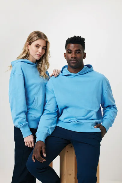  Iqoniq Yoho unisex hoodie od recikliranog pamuka, 340 g/m² - iqoniq tranquil blue