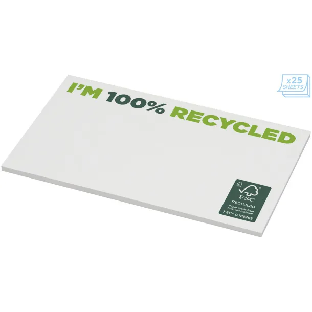 Sticky-Mate® recycled sticky notes 127 x 75 mm - Unbranded White