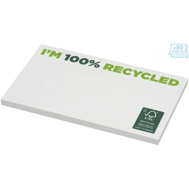 Sticky-Mate® recycled sticky notes 127 x 75 mm - Unbranded White