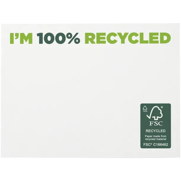 Sticky-Mate® recycled sticky notes 100 x 75 mm - Unbranded White