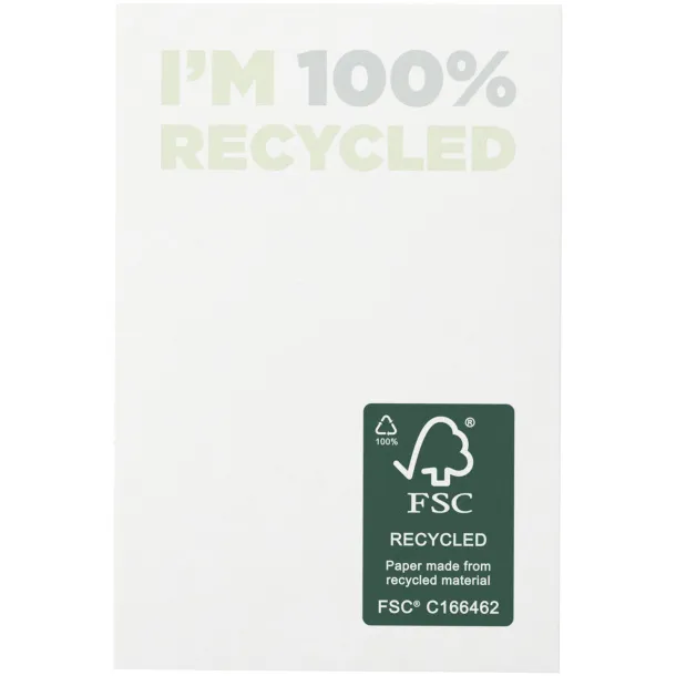 Sticky-Mate® recycled sticky notes 50 x 75 mm - Unbranded White