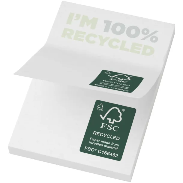 Sticky-Mate® recycled sticky notes 50 x 75 mm - Unbranded White