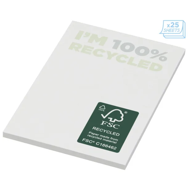 Sticky-Mate® recycled sticky notes 50 x 75 mm - Unbranded White