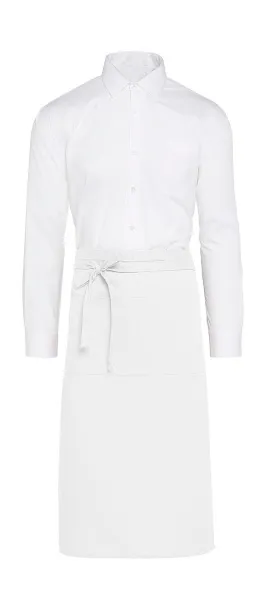  ROME - Medium Length Bistro Apron with Pocket - SG Accessories - BISTRO Bijela