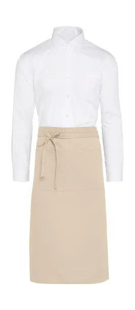  ROME - Medium Length Bistro Apron with Pocket - SG Accessories - BISTRO Natural