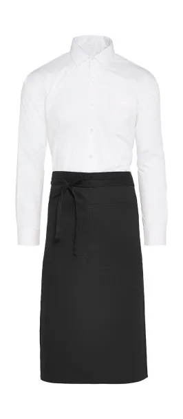  ROME - Medium Length Bistro Apron with Pocket - SG Accessories - BISTRO Black