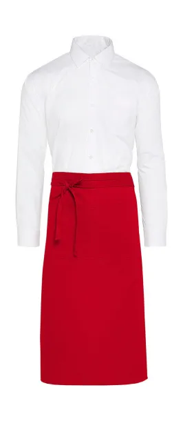  ROME - Medium Length Bistro Apron with Pocket - SG Accessories - BISTRO Crvena