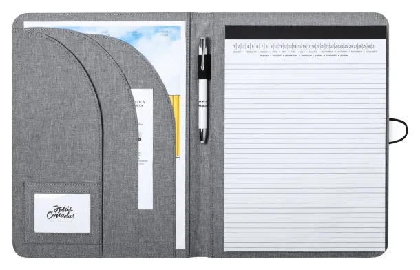 Dennis mapa za dokumente od RPET, A4 ash grey