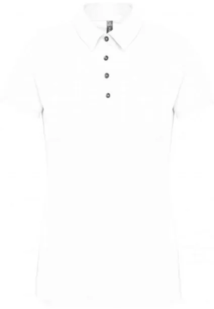  LADIES' SHORT SLEEVED JERSEY POLO SHIRT - Kariban White