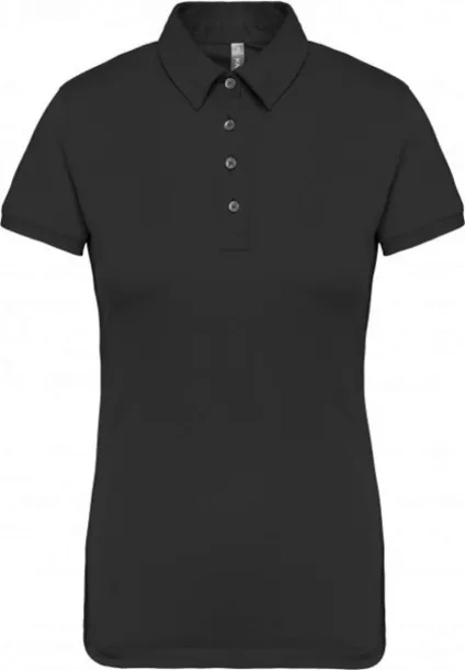  LADIES' SHORT SLEEVED JERSEY POLO SHIRT - Kariban Black