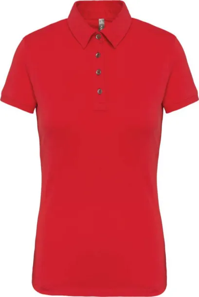  LADIES' SHORT SLEEVED JERSEY POLO SHIRT - Kariban Red