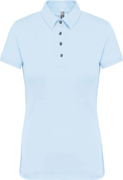  LADIES' SHORT SLEEVED JERSEY POLO SHIRT - Kariban Sky blue