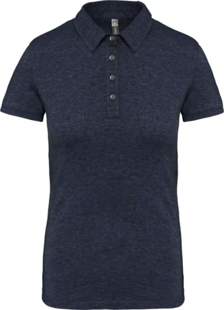  LADIES' SHORT SLEEVED JERSEY POLO SHIRT - Kariban French Navy Heather