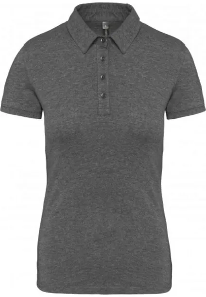  LADIES' SHORT SLEEVED JERSEY POLO SHIRT - Kariban Grey Heather