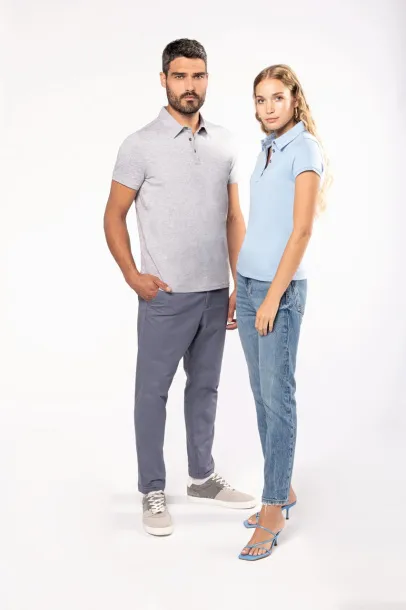  LADIES' SHORT SLEEVED JERSEY POLO SHIRT - Kariban Grey Heather