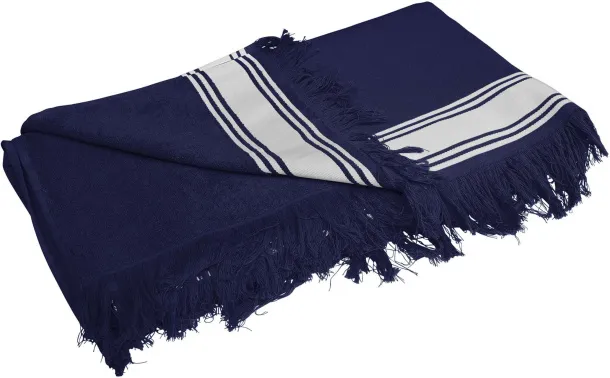  Fouta ručnik, 340 g/m2 - Kariban Mornarsko plava Bijela