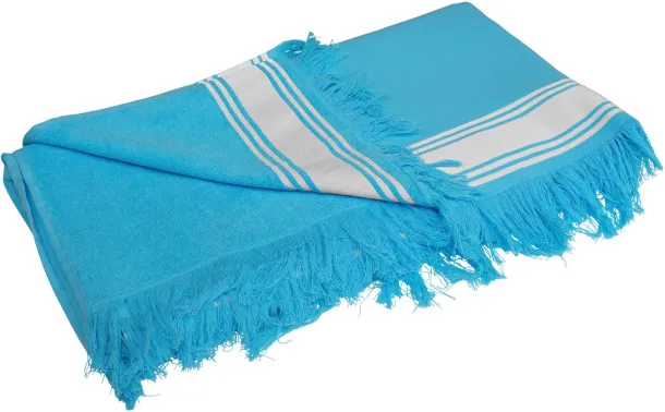  Fouta ručnik, 340 g/m2 - Kariban Turquoise Bijela