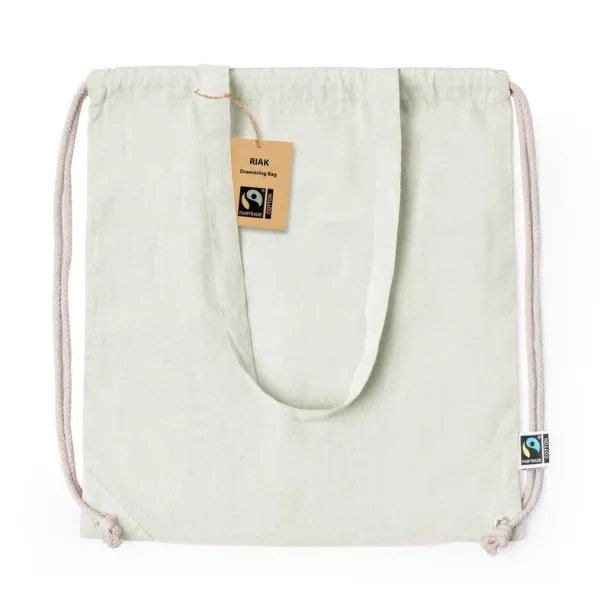  Recycled cotton drawstring bag, shopping bag neutral