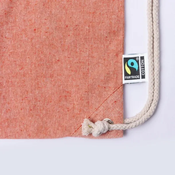 Recycled cotton drawstring bag, shopping bag Crvena