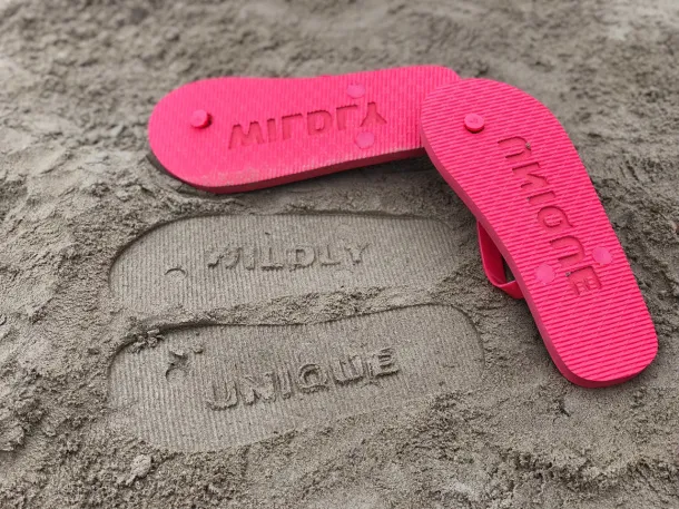 CreaPlaya customisable beach slippers Red