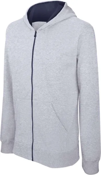  Dječja hoodica s patentom, 280 g/m2 - Kariban Oxford Grey Mornarsko plava