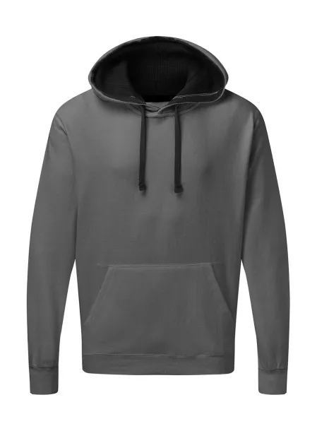  Dvobojni hoodie, 280 g/m² - SG Siva Crna