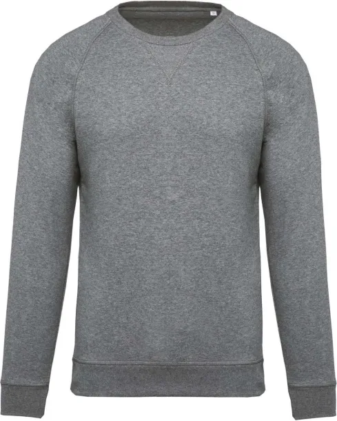  MEN'S ORGANIC COTTON CREW NECK RAGLAN SLEEVE SWEATSHIRT - Kariban Grey Heather