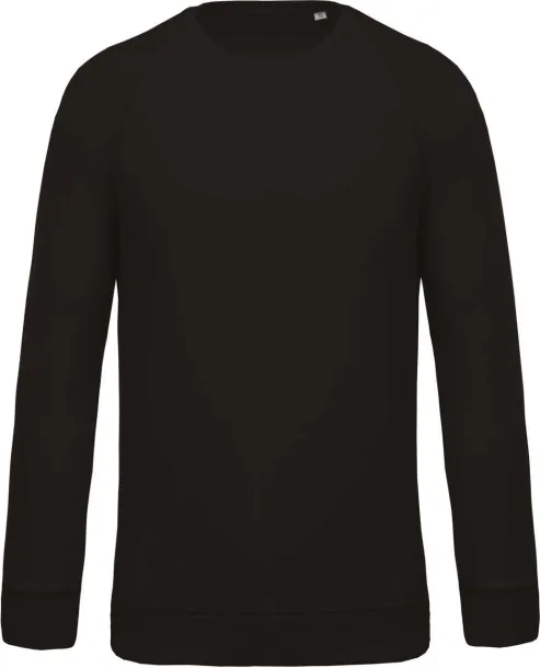  MEN'S ORGANIC COTTON CREW NECK RAGLAN SLEEVE SWEATSHIRT - Kariban Black