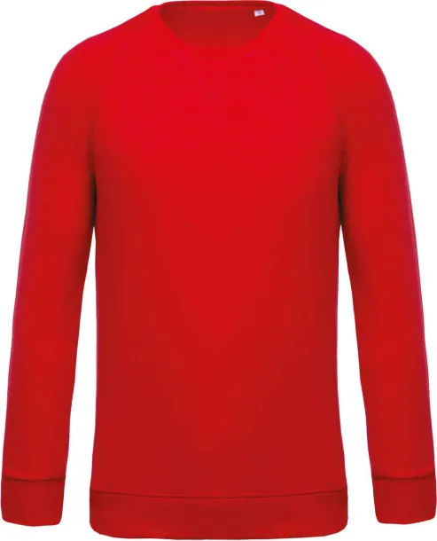  MEN'S ORGANIC COTTON CREW NECK RAGLAN SLEEVE SWEATSHIRT - Kariban Red