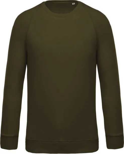  MEN'S ORGANIC COTTON CREW NECK RAGLAN SLEEVE SWEATSHIRT - Kariban Mossy Green