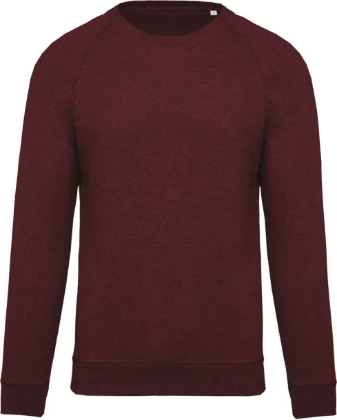  MEN'S ORGANIC COTTON CREW NECK RAGLAN SLEEVE SWEATSHIRT - Kariban Wine