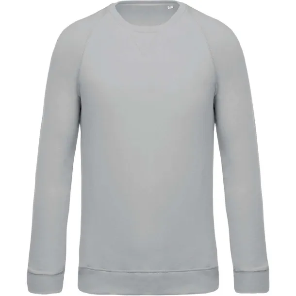  MEN'S ORGANIC COTTON CREW NECK RAGLAN SLEEVE SWEATSHIRT - Kariban Snow Grey
