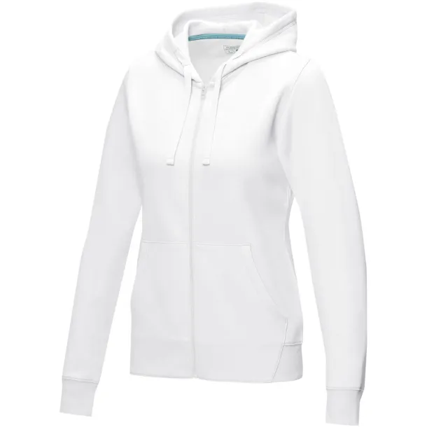 Ruby women’s GOTS organic GRS recycled full zip hoodie - Elevate NXT White