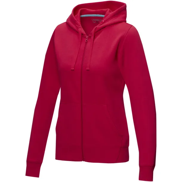 Ruby women’s GOTS organic GRS recycled full zip hoodie - Elevate NXT Red