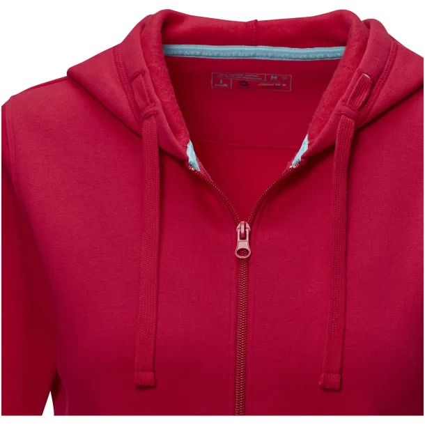 Ruby women’s GOTS organic GRS recycled full zip hoodie - Elevate NXT Red