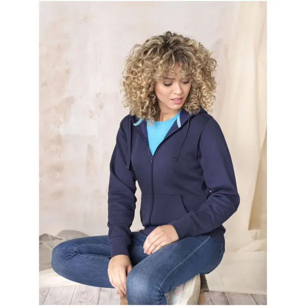 Ruby women’s GOTS organic GRS recycled full zip hoodie - Elevate NXT Navy Blue