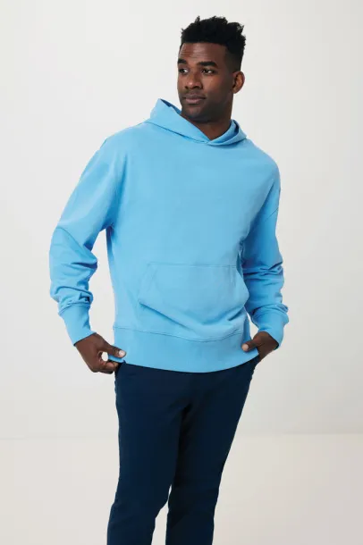  Iqoniq Yoho recycled cotton relaxed hoodie - iqoniq tranquil blue