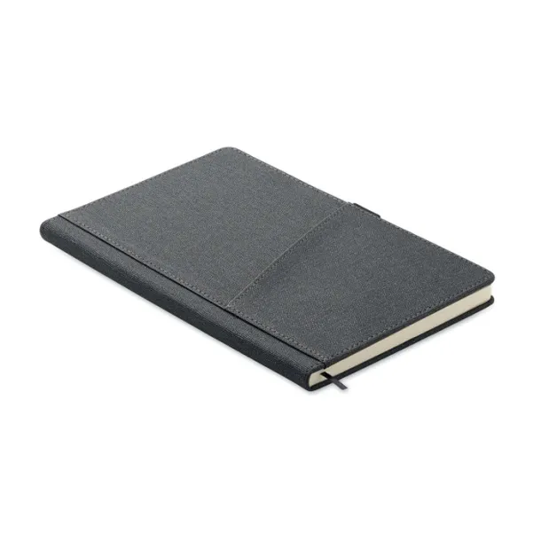 CINCO A5 notebook PU front pocket stone grey