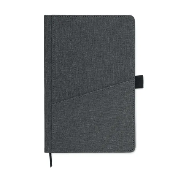 CINCO A5 notebook PU front pocket stone grey