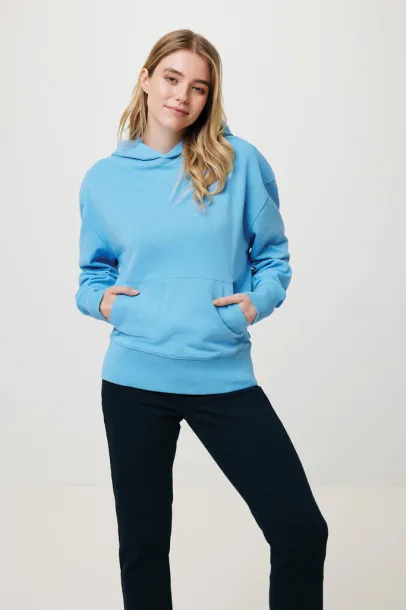 Iqoniq Yoho recycled cotton relaxed hoodie - iqoniq tranquil blue