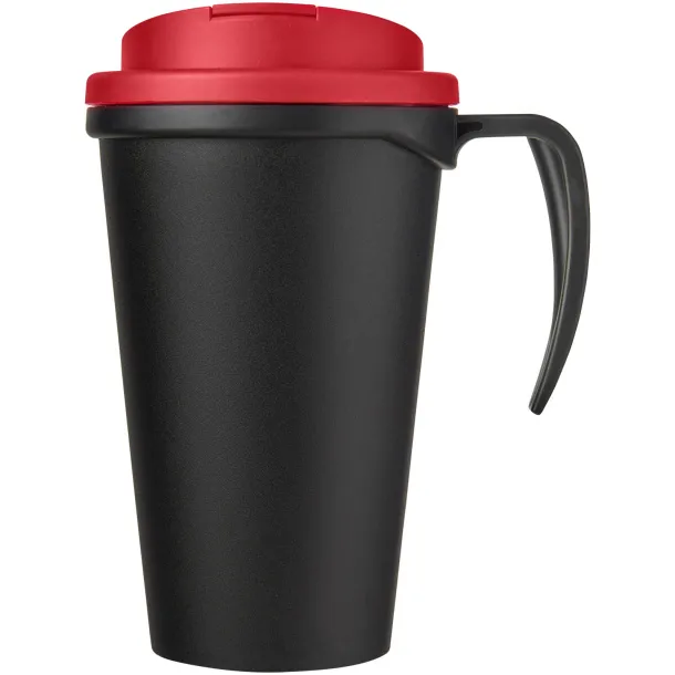 Americano Grande 350 ml mug with spill-proof lid Solid black Red